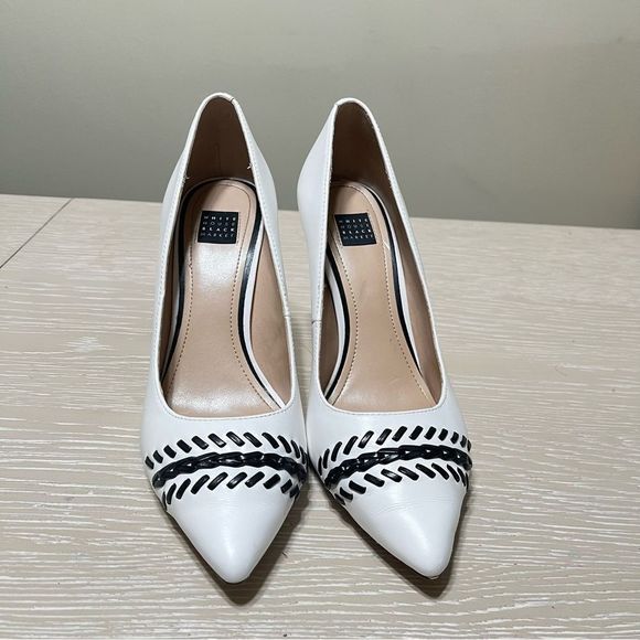 White House Black Market Olivia Ecru Black Size 7 - Picture 4 of 7